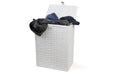 ARPAN Laundry Basket WB-9358-MWT Plastic White 48.6 cm With Removable Lid M