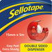 Sellotape Double Sided Tape White and Dispenser 15mm x 5m