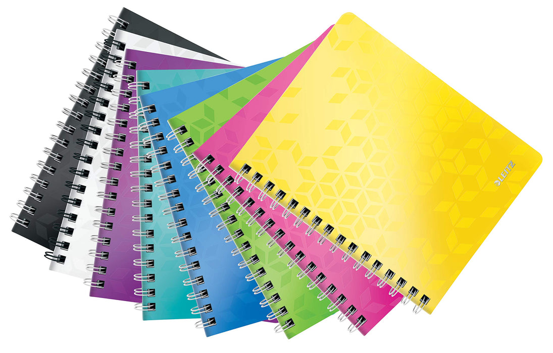 LEITZ Wow Wirebound Notebook A5 Ruled Yellow