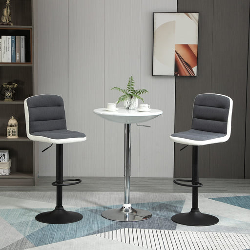 HOMCOM Bar Chair Silver Pack of 2