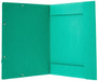 Exacompta 3 Flap Folder 59515E Green Mottled Pressboard Pack of 5