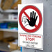 Trodat Health and Safety Sign Suspected Corona, stop! Do not enter! Aluminium 20 x 30 cm