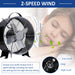 Homcom Desk Fan with Safety Guard Anti-Slip Feet Black