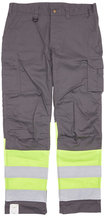 BLÅKLÄDER Trousers 15641811 Cotton, PL (Polyester) Mid Grey, Yellow Size 42R