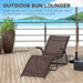 OutSunny Galvanized Lounge Chair Brown