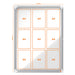 Nobo Premium Plus Wall Mountable Indoor Magnetic Lockable Notice Board 1902560 Aluminium Frame Hinged Safety Glass Door 9xA4 White 709 x 970 mm