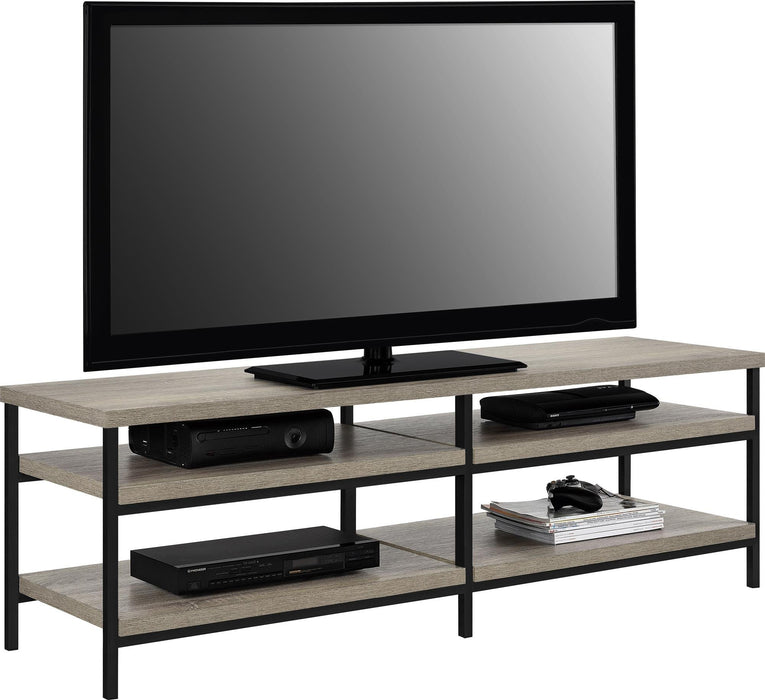 Alphason Rectangular TV Stand with Grey Oak Coloured MDF Top and Grey Oak Coloured Frame 1763096PCOM 1524 x 450 x 500mm