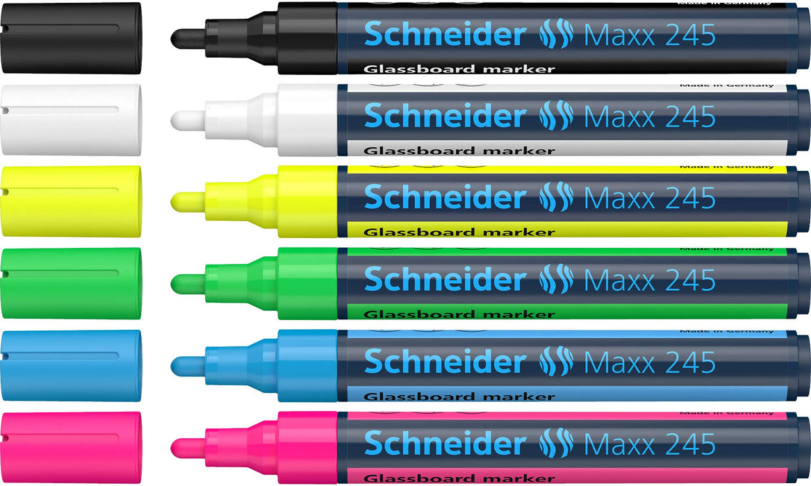 Schneider Marker 124596 Felt Tip 3 mm Black; Blue; Green; Pink; White; Yellow