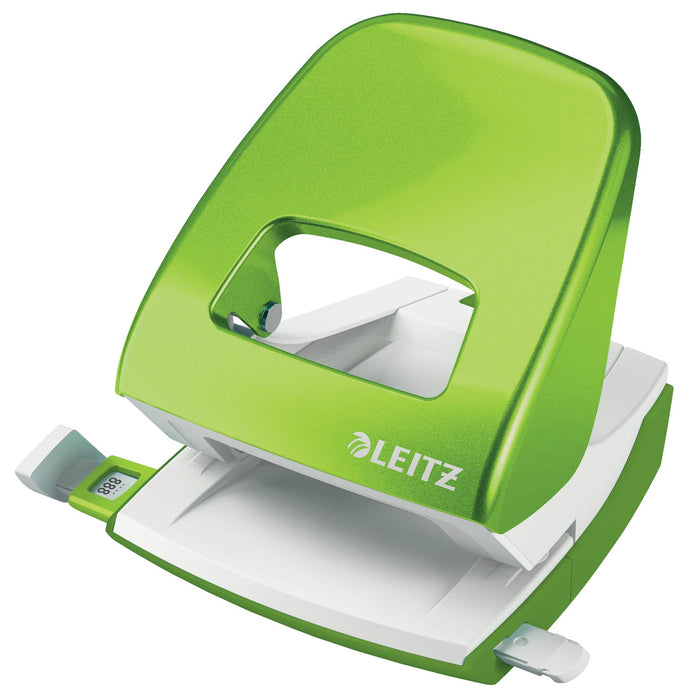 Leitz NeXXt WOW Metal 2 Hole Punch 5008 30 Sheets Green