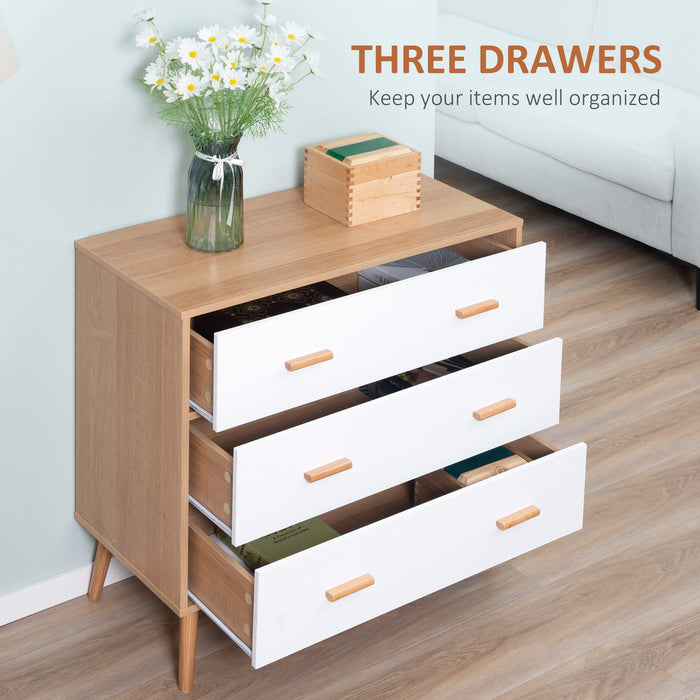 HOMCOM Drawer Chest White 390 x 800 mm