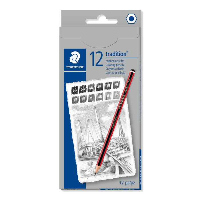 STAEDTLER Grey Pencils Tradition Pack of 12