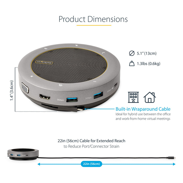 StarTech.com HDMI Speakerphone Docking Station