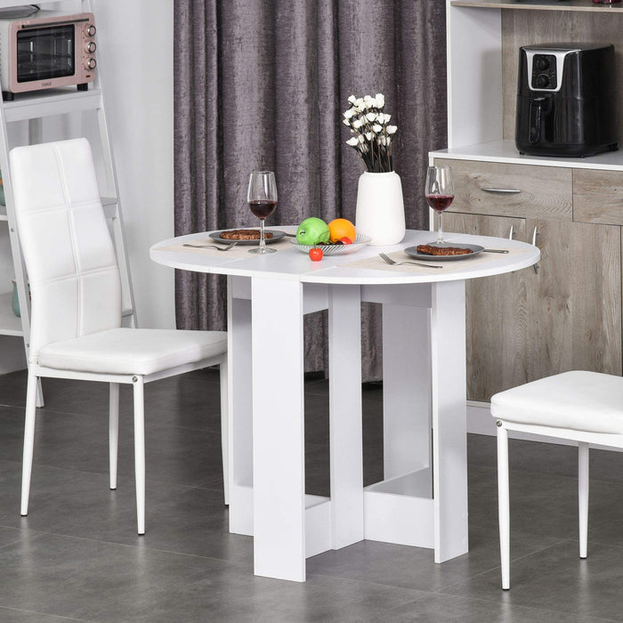 HOMCOM Folding Table for Small Kitchen White