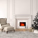 HOMCOM Fireplace with Pebble Effect 10.7 x 52 cm