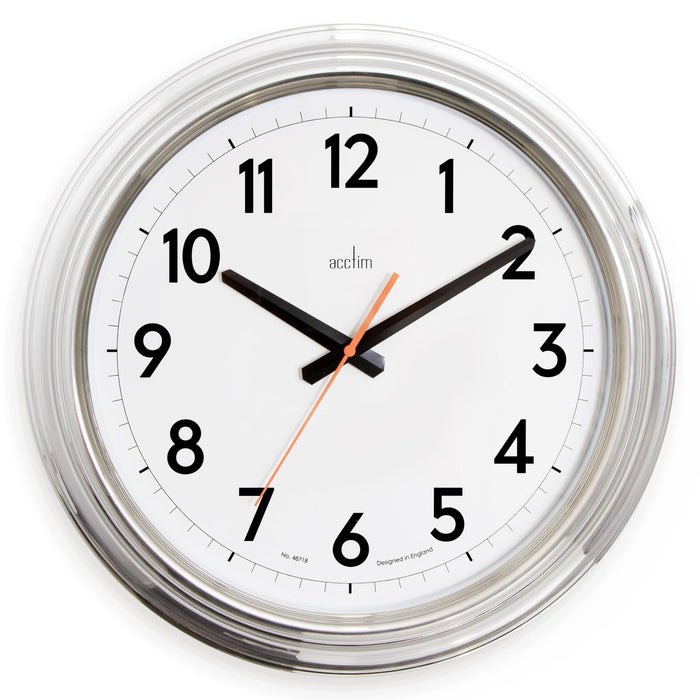 Acctim Analog Clock Chrome 40 x 40 x 5.6 x 40 cm