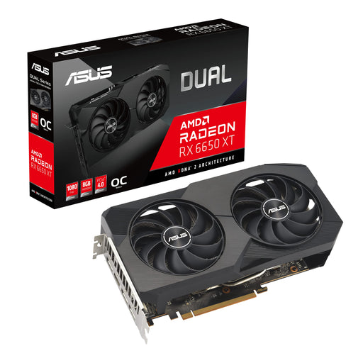 ASUS Dual Radeon RX 6650 XT V2 - OC Edition - graphics card - Radeon RX 6650 XT - 8 GB GDDR6 - PCIe 4.0 - HDMI, 3 x DisplayPort - black