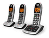 BT BT4600 Trio Cordless Telephone Black Pack of 3