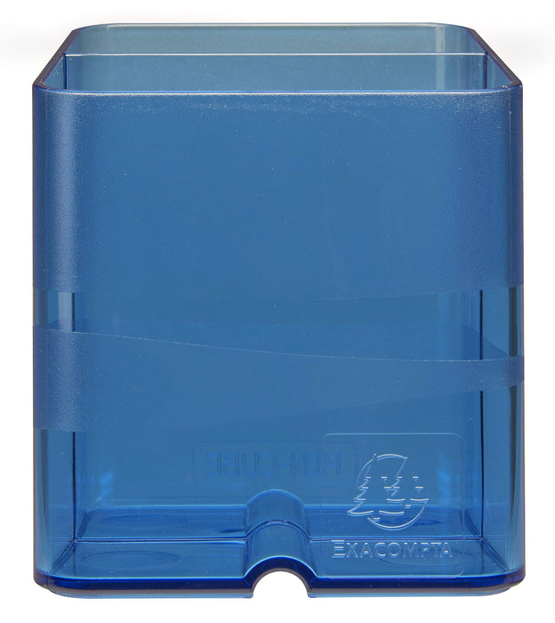 Exacompta Chromaline Pen Box Plastic Royal Blue 7.4 x 7.4 x 9.3 cm