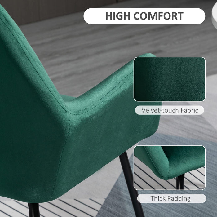 HOMCOM Accent Chair 839-128V70GN Green