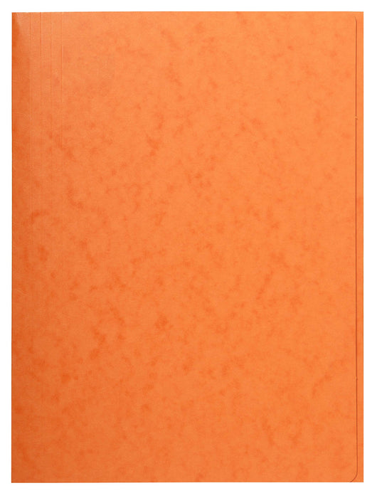 Exacompta 3 Flap Folder 56409E A4 Orange Glossy Card 24 x 32 cm Pack of 25