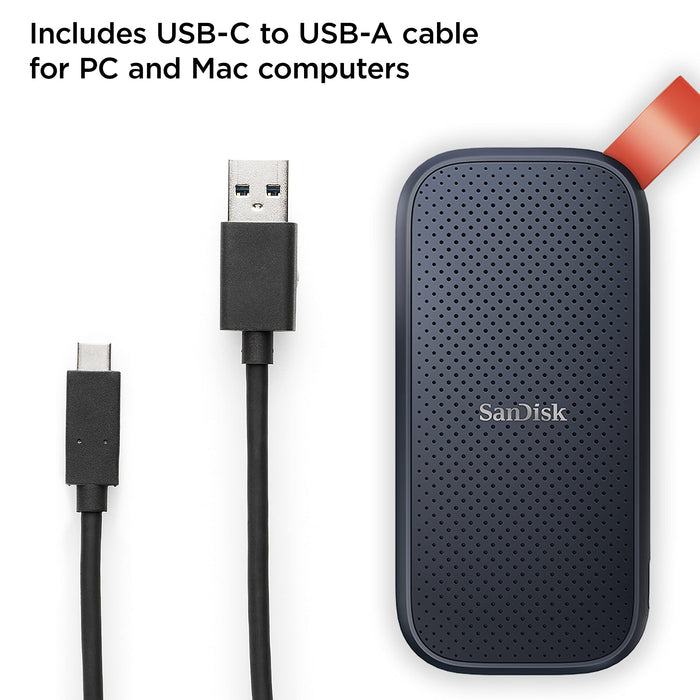 SanDisk Portable - SSD - 2 TB - external (portable) - USB 3.2 Gen 2 (USB-C connector)