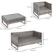 OutSunny Set Rattan Outdoor Furniture Deep Grey