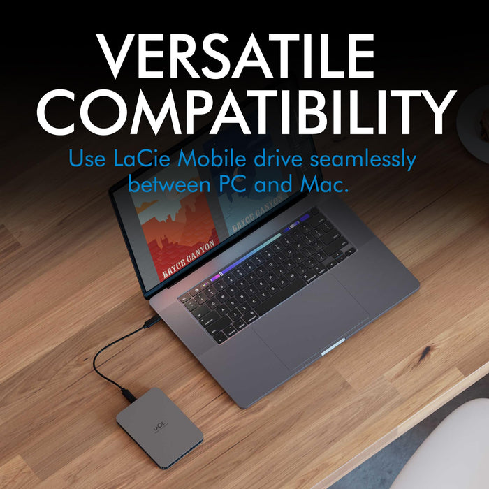 LaCie 2TB USB-C Mobile Secure External Hard Drive