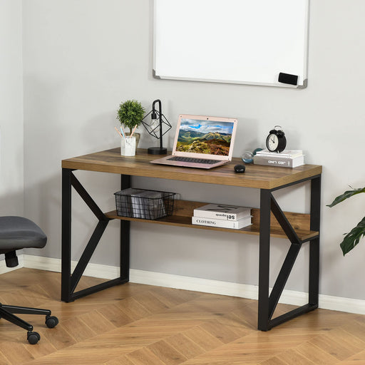 HOMCOM Writing Desk Brown 600 x 760 mm