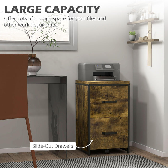 Vinsetto Filing Cabinet Brown 415 x 400 x 695 mm