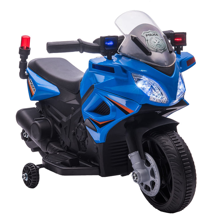 HOMCOM Kids 6V Electric Pedal Motorcycle Ride-On Toy Blue