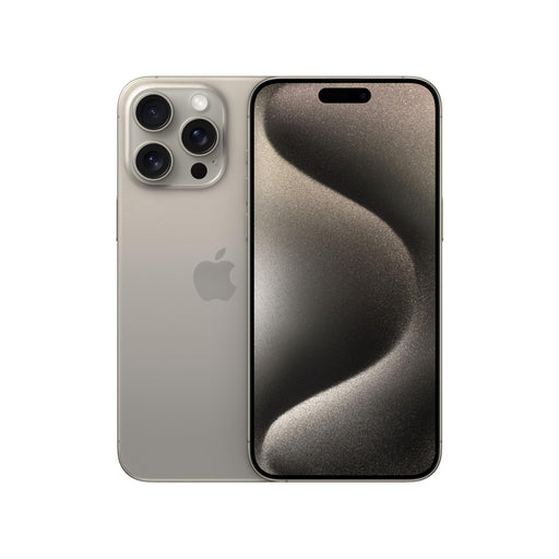 Apple iPhone 15 Pro Max - 5G smartphone - dual-SIM / Internal Memory 512 GB - OLED display - 6.7" - 2796 x 1290 pixels (120 Hz) - 3x rear cameras 48 MP, 12 MP, 12 MP - front camera 12 MP - natural titanium