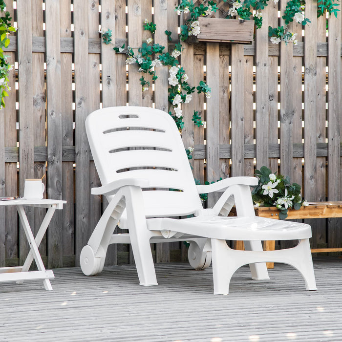 OutSunny PP Lounge Chair White