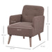 HOMCOM Armchair Brown PL (Polyester), Eucalyptus Wood, Sponge