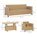 OutSunny Sofa 740 x 2,010 x 760 mm Aluminium, PE (Polyethylene) rattan, PL (Polyester), Plastic Khaki