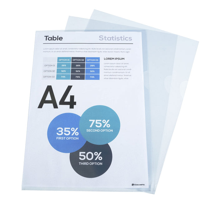 Exacompta Cut Flush Folder 5850E Transparent PP (Polypropylene) 120 Microns Pack of 500