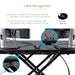 StarTech.com Height Adjustable Ergonomic Corner Sit Stand Desk Converter with Keyboard Tray 35 x 21 Inches Large Surface