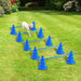 PawHut Dog Agility Set 10x Conical Barrels, 5x Crossbars Blue