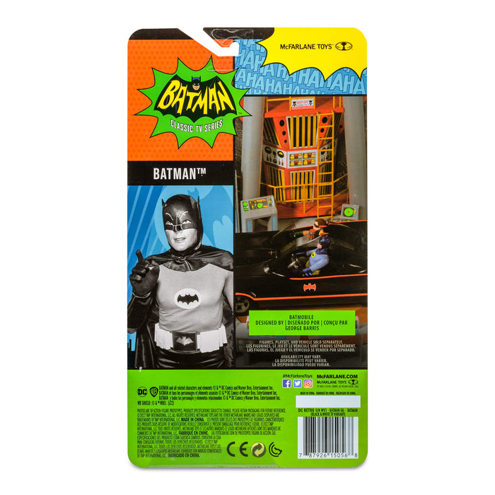 McFarlane DC Retro: Batman' '66 Classic TV Series - Batman (Black & White TV Variant) 6in Action Figure