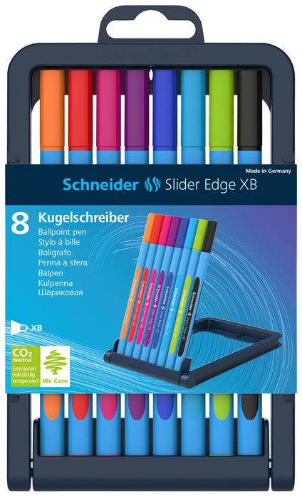 Schneider Slider Edge XB 152279 Ballpoint Pen Assorted Extra Broad 1.4 mm Non Refillable Pack of 8