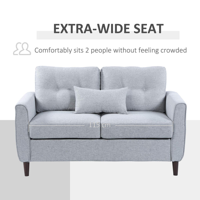 HOMCOM Loveseat Grey 780 x 830 mm