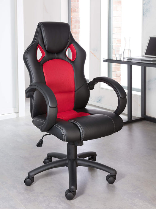 Alphason Office Chair Daytona Black, Red 590-490 x 500 mm