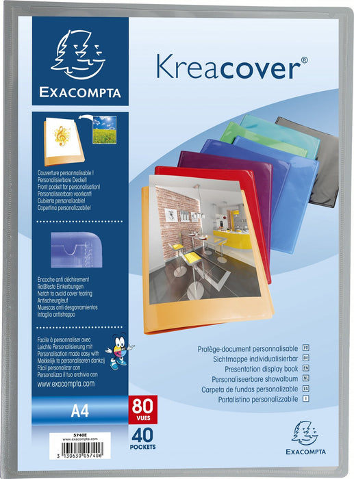 Exacompta Display Book 5740E A4 Assorted 40 Pockets Pack of 12