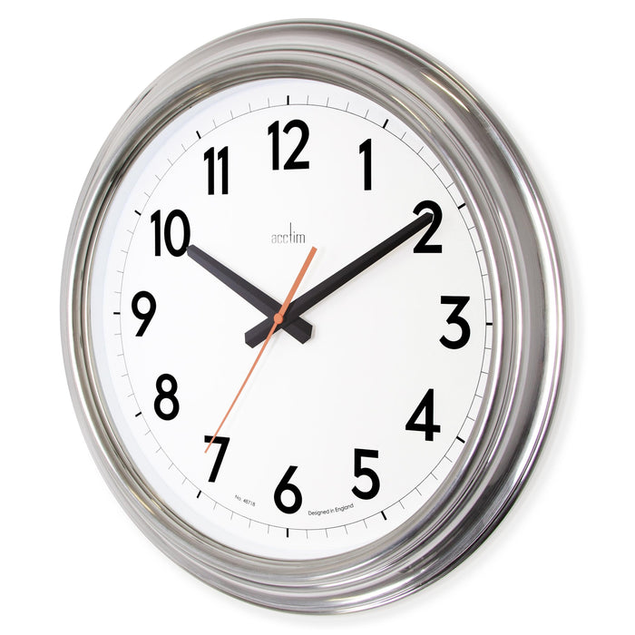 Acctim Analog Clock Chrome 40 x 40 x 5.6 x 40 cm