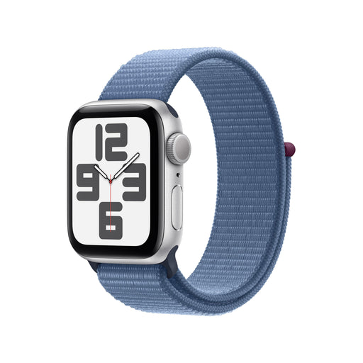 Apple Watch SE (GPS + Cellular) - 2nd generation - 40 mm - silver aluminium - smart watch with sport loop - textile - winter blue - 32 GB - LTE, Wi-Fi 4, Bluetooth - 4G - 27.8 g