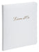 Exacompta Guest Book Cardboard, Leather White 4712E 23 (W) x 27 (D) x 3.8 (H) cm