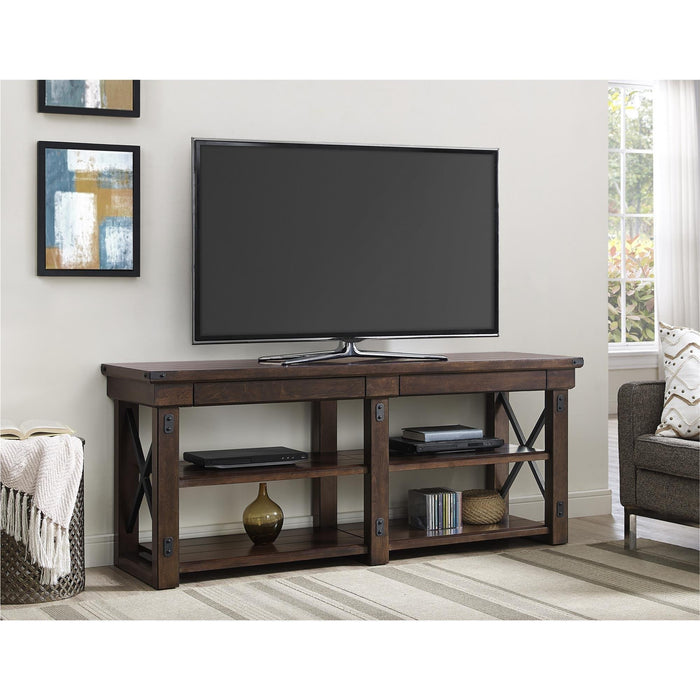 Alphason Rectangular TV Stand with Espresso MDF Top and Espresso Frame 1768196COM 1600 x 480 x 661mm