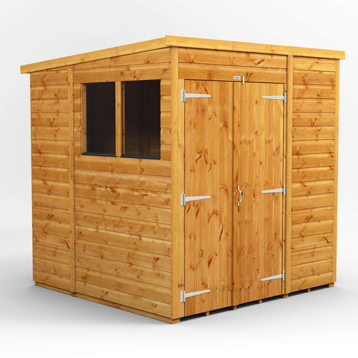 Power Garden Shed 66PPDD Golden Brown 6x6