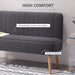 HOMCOM 2 Seater Sofa, Linen-Dark Grey