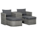 OutSunny Sofa 700 x 1,830 x 620 mm Aluminium, PE (Polyethylene) rattan, PL (Polyester) Grey