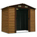 OutSunny Garden Shed Storage Outdoors Water proof Brown, Wood Grain 1956 mm x 2357 mm x 2087 mm